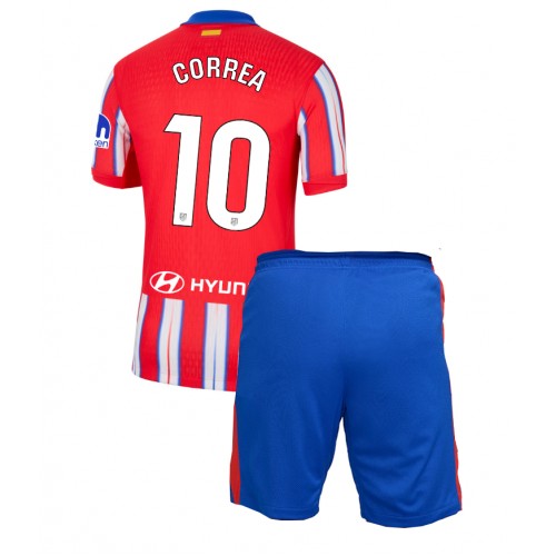 Dres Atletico Madrid Angel Correa #10 Domaci za djecu 2024-25 Kratak Rukav (+ kratke hlače)